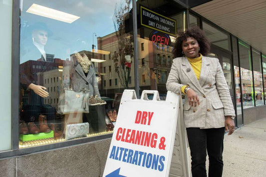 Her 'best love': Local woman leaves the office for a tailor shop